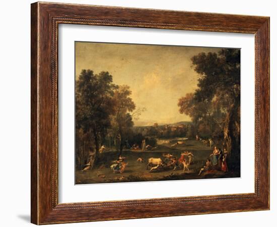 Bull-Hunting-Francesco Zuccarelli-Framed Giclee Print