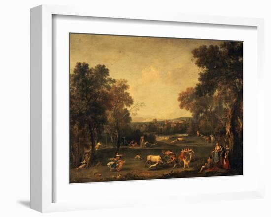 Bull-Hunting-Francesco Zuccarelli-Framed Giclee Print