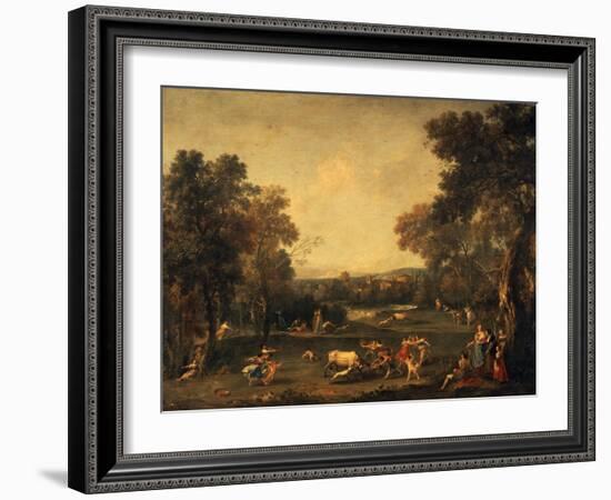 Bull-Hunting-Francesco Zuccarelli-Framed Giclee Print