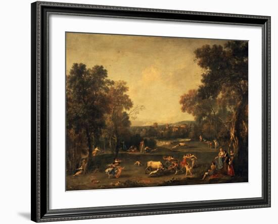 Bull-Hunting-Francesco Zuccarelli-Framed Giclee Print