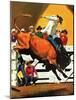 "Bull Riding," July 21, 1945-Fred Ludekens-Mounted Giclee Print