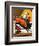 "Bull Riding," July 21, 1945-Fred Ludekens-Framed Giclee Print