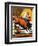 "Bull Riding," July 21, 1945-Fred Ludekens-Framed Giclee Print