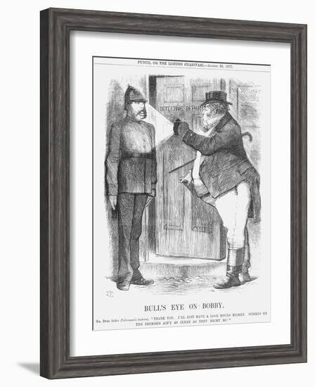 Bull's Eye on Bobby, 1877-John Tenniel-Framed Giclee Print