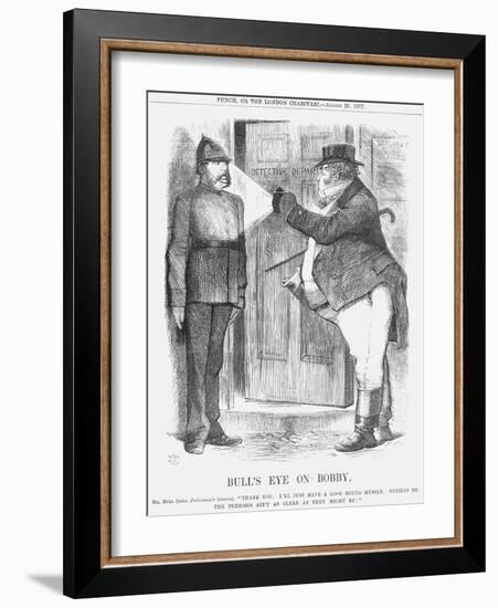 Bull's Eye on Bobby, 1877-John Tenniel-Framed Giclee Print