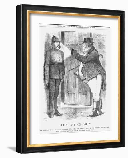 Bull's Eye on Bobby, 1877-John Tenniel-Framed Giclee Print