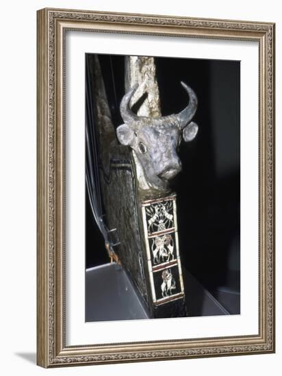 Bull's Head on Sounding Box of Harp, Royal Tombs of Ur, c2500 BC-Unknown-Framed Giclee Print