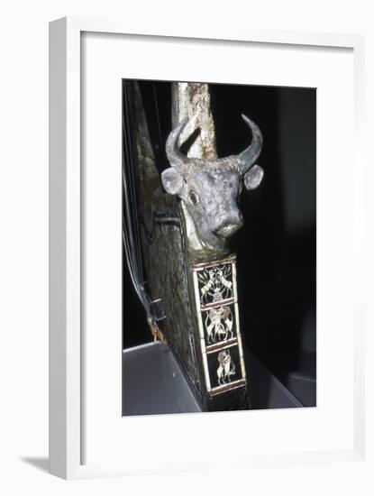 Bull's Head on Sounding Box of Harp, Royal Tombs of Ur, c2500 BC-Unknown-Framed Giclee Print