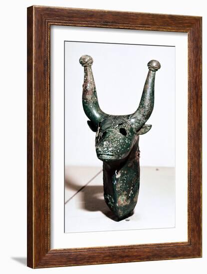 Bull's head with knobbed horns, Rynkeby Bog, Denmark, c4th century BC. Artist: Unknown-Unknown-Framed Giclee Print