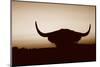 Bull Set Sepia Crop-Nathan Larson-Mounted Photographic Print