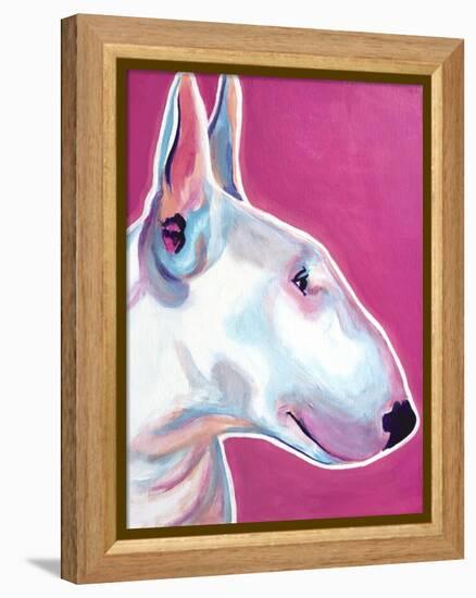 Bull Terrier - Bubble Gum-Dawgart-Framed Premier Image Canvas