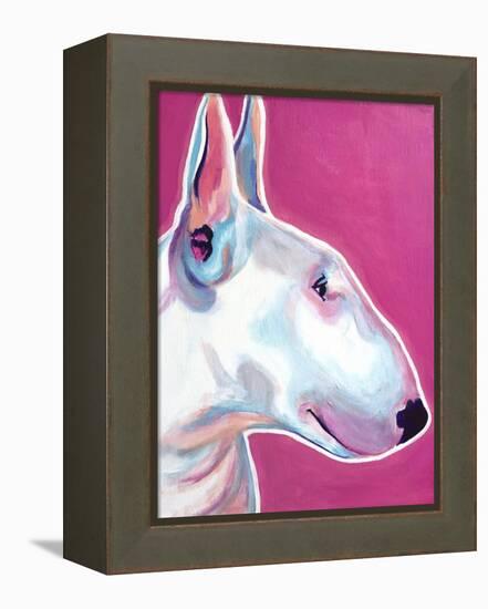 Bull Terrier - Bubble Gum-Dawgart-Framed Premier Image Canvas