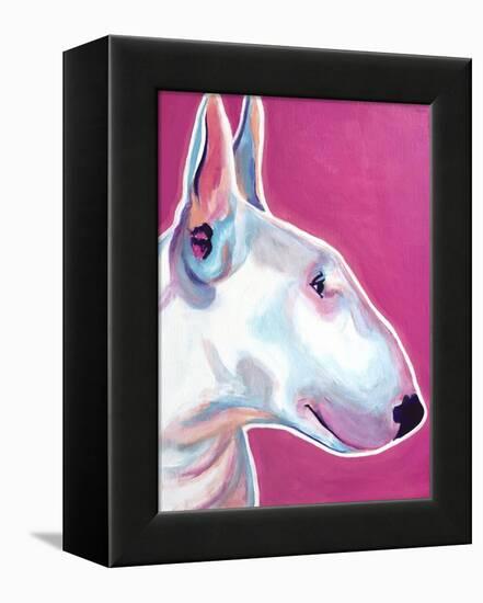 Bull Terrier - Bubble Gum-Dawgart-Framed Premier Image Canvas