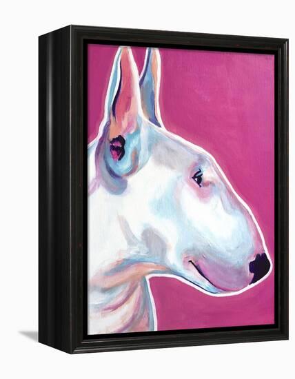 Bull Terrier - Bubble Gum-Dawgart-Framed Premier Image Canvas