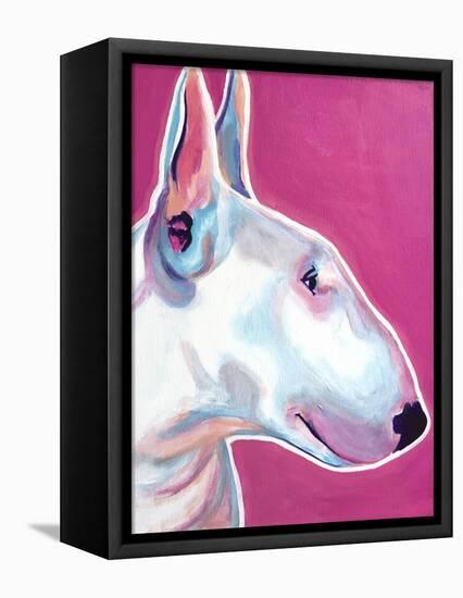 Bull Terrier - Bubble Gum-Dawgart-Framed Premier Image Canvas