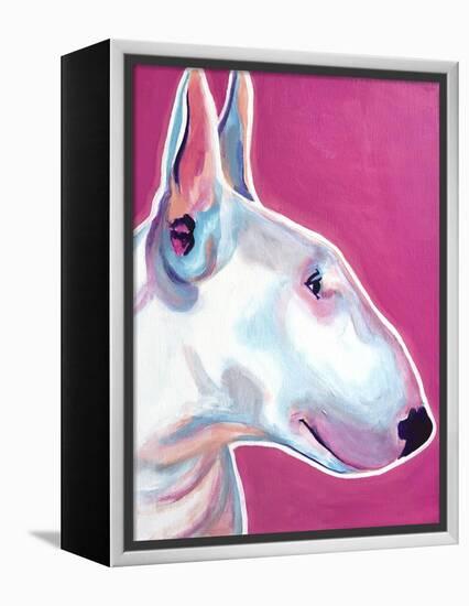 Bull Terrier - Bubble Gum-Dawgart-Framed Premier Image Canvas