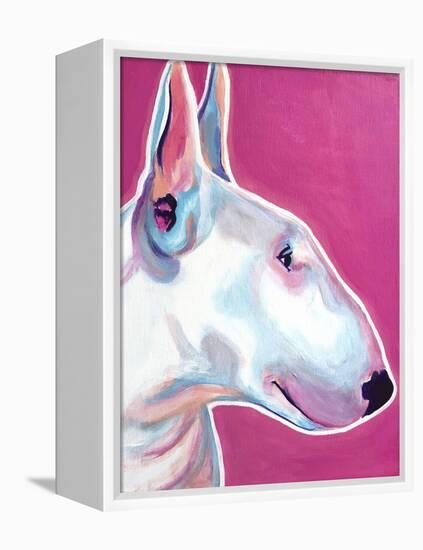 Bull Terrier - Bubble Gum-Dawgart-Framed Premier Image Canvas