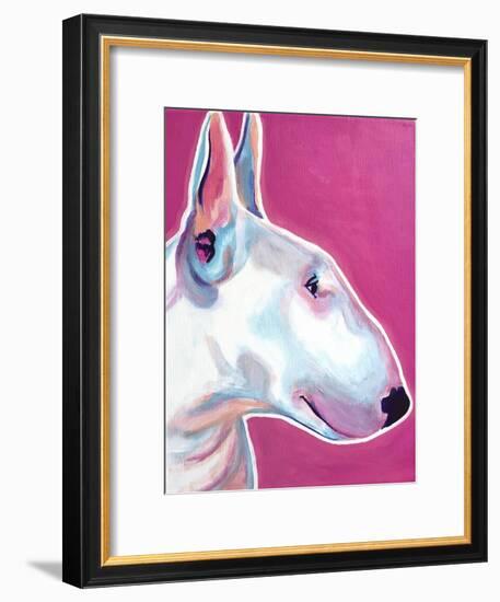 Bull Terrier - Bubble Gum-Dawgart-Framed Premium Giclee Print