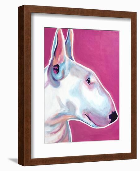 Bull Terrier - Bubble Gum-Dawgart-Framed Giclee Print