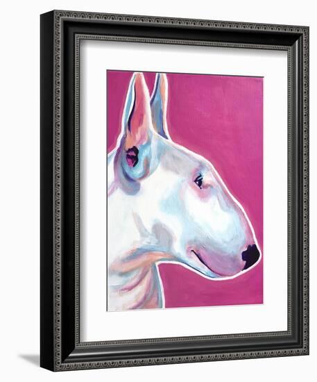 Bull Terrier - Bubble Gum-Dawgart-Framed Giclee Print