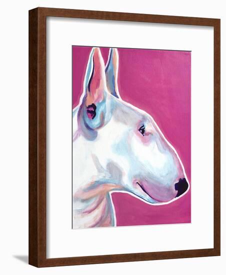 Bull Terrier - Bubble Gum-Dawgart-Framed Giclee Print