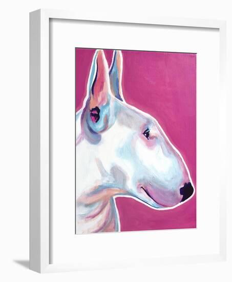 Bull Terrier - Bubble Gum-Dawgart-Framed Giclee Print