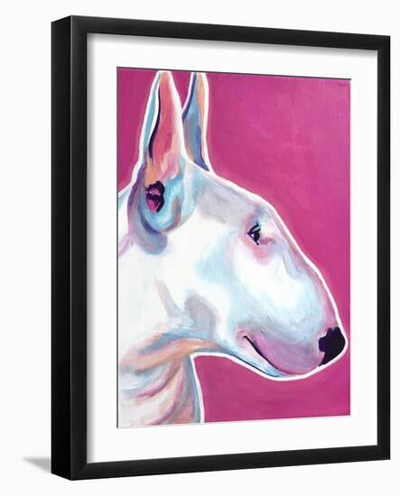 Bull Terrier - Bubble Gum-Dawgart-Framed Giclee Print