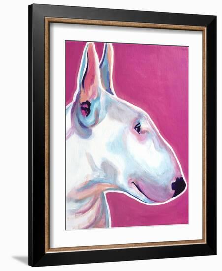 Bull Terrier - Bubble Gum-Dawgart-Framed Giclee Print