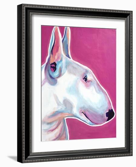 Bull Terrier - Bubble Gum-Dawgart-Framed Giclee Print