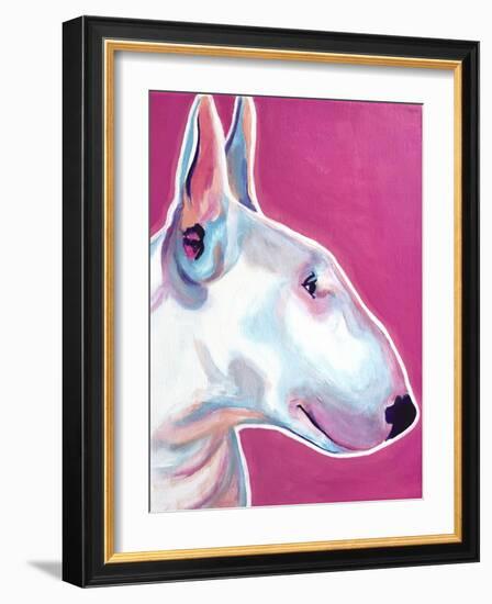 Bull Terrier - Bubble Gum-Dawgart-Framed Giclee Print