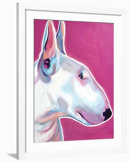Bull Terrier - Bubble Gum-Dawgart-Framed Premium Giclee Print