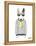 Bull Terrier in City Style-Olga Angellos-Framed Stretched Canvas