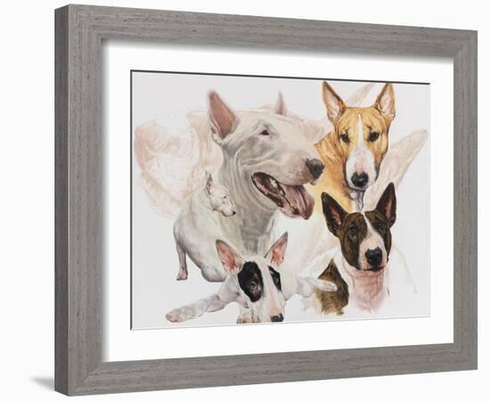 Bull Terrier with Ghost Image-Barbara Keith-Framed Giclee Print