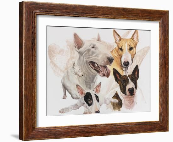 Bull Terrier with Ghost Image-Barbara Keith-Framed Giclee Print