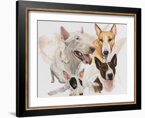 Bull Terrier with Ghost Image-Barbara Keith-Framed Giclee Print