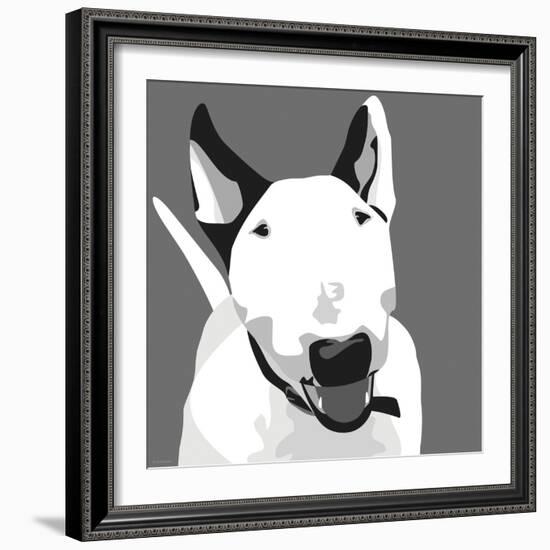 Bull Terrier-Emily Burrowes-Framed Art Print