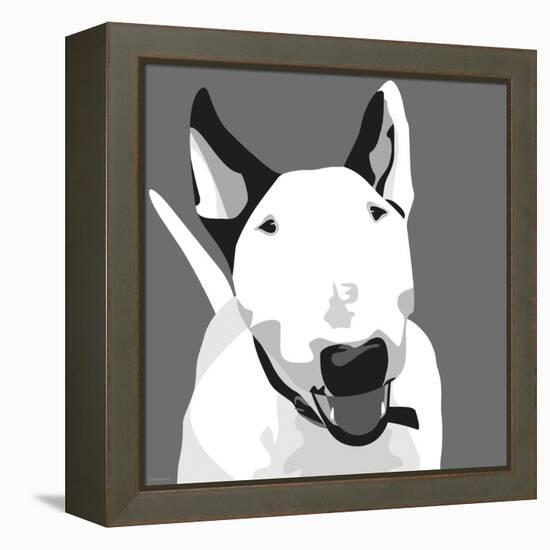 Bull Terrier-Emily Burrowes-Framed Stretched Canvas