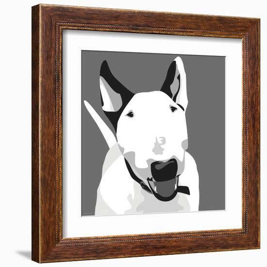 Bull Terrier-Emily Burrowes-Framed Art Print