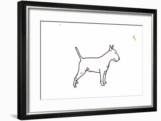 Bull terrier-Sarah Thompson-Engels-Framed Giclee Print