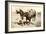 Bull Throwing Rodeo Rider-null-Framed Art Print