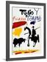 Bull with Bullfighter-Pablo Picasso-Framed Art Print