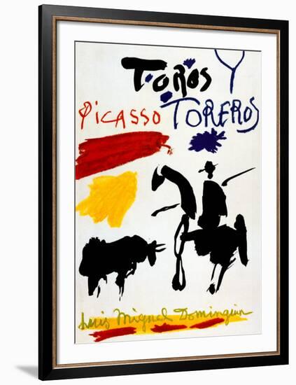 Bull with Bullfighter-Pablo Picasso-Framed Art Print