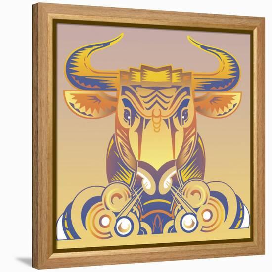 Bull-David Chestnutt-Framed Premier Image Canvas