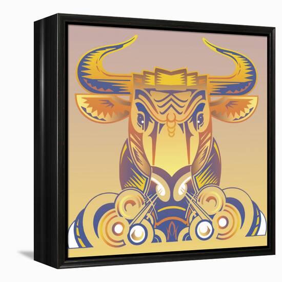 Bull-David Chestnutt-Framed Premier Image Canvas