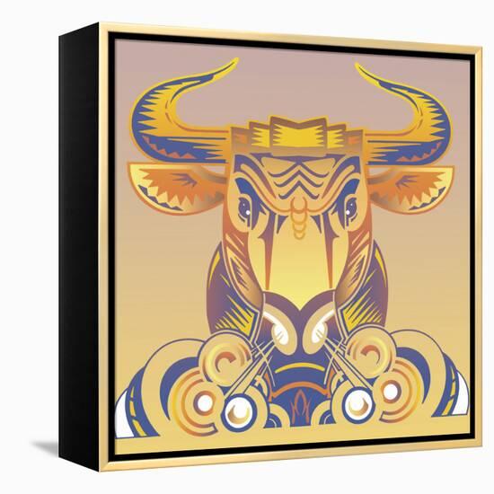 Bull-David Chestnutt-Framed Premier Image Canvas