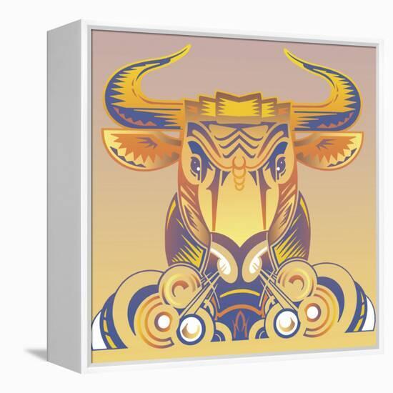 Bull-David Chestnutt-Framed Premier Image Canvas