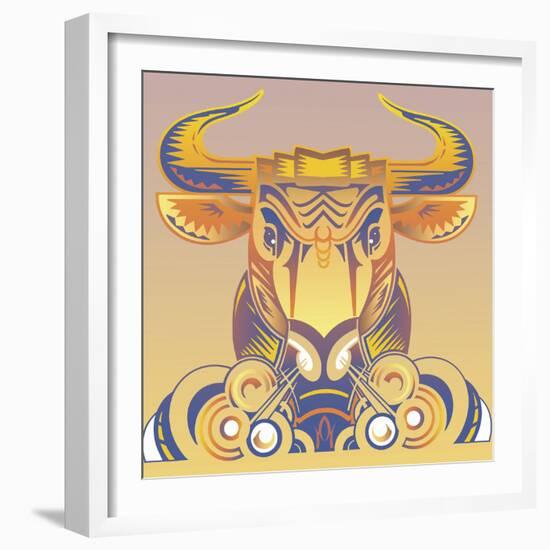 Bull-David Chestnutt-Framed Giclee Print