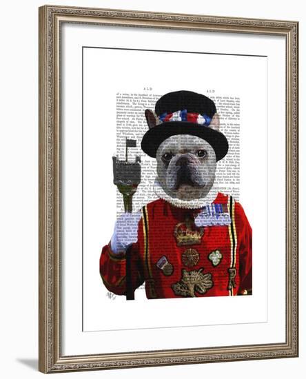Bulldog Beefeater-Fab Funky-Framed Art Print