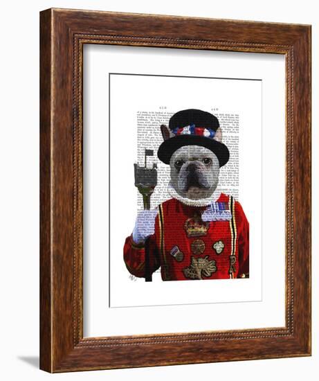 Bulldog Beefeater-Fab Funky-Framed Art Print