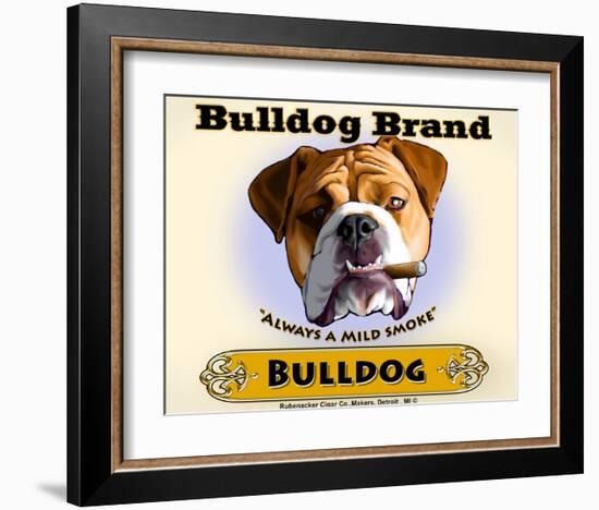 Bulldog Cigar-Brian Rubenacker-Framed Art Print